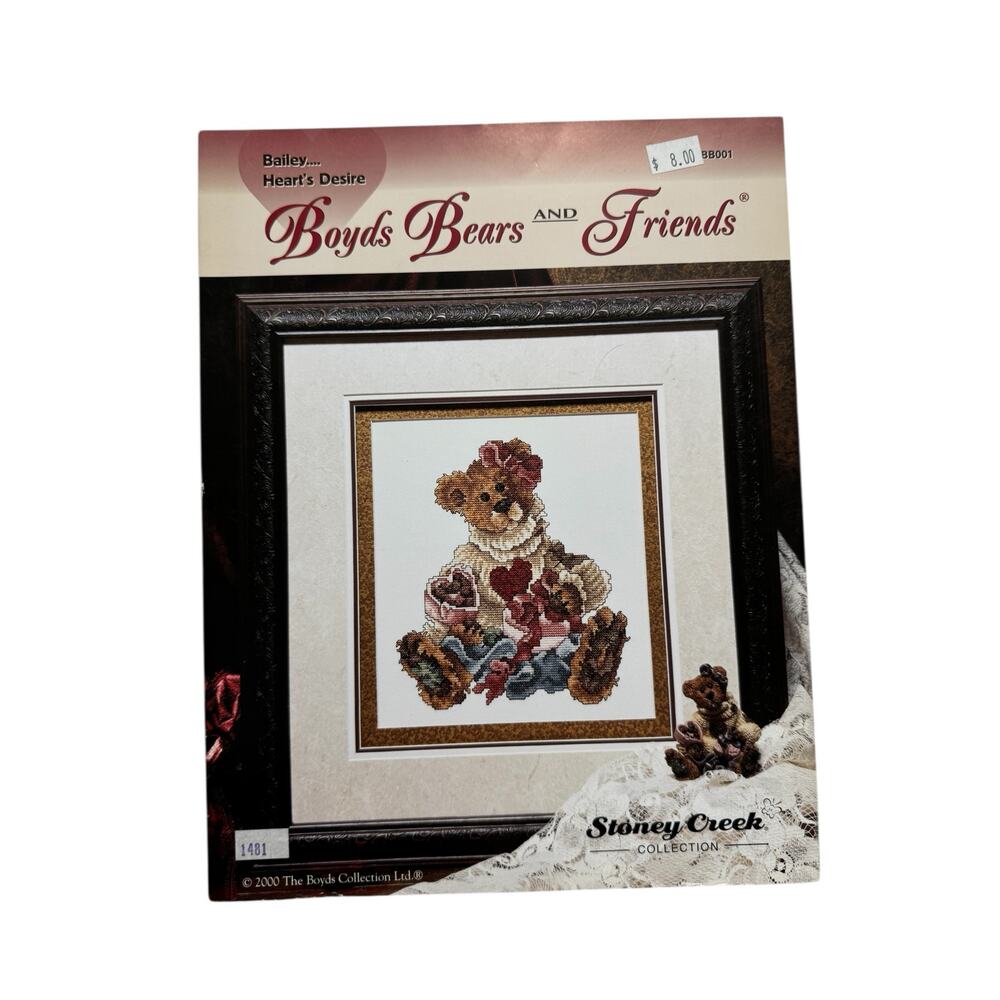 Vintage Boyds Bears Bailey Hearts Cross Stitch Pattern Booklet STONEY CREEK
